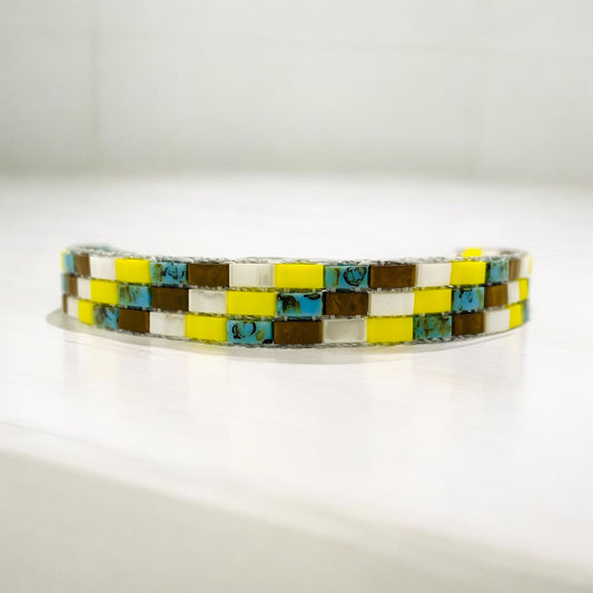 Bracelet en perles tissées "Vallon des Auffes"