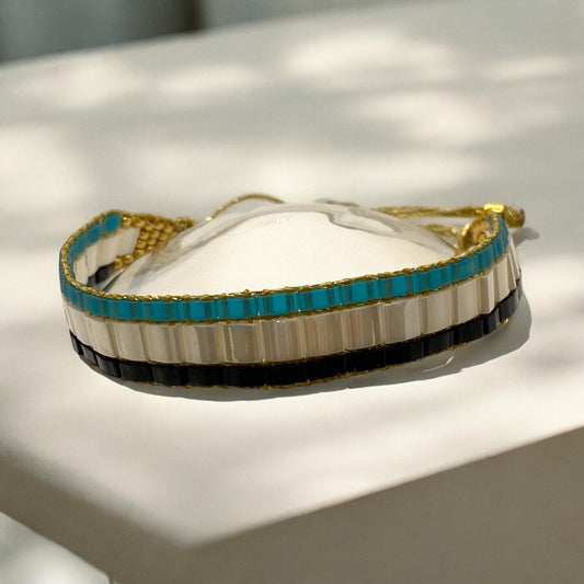 Bracelet en perles tissées "Vallon des Auffes"