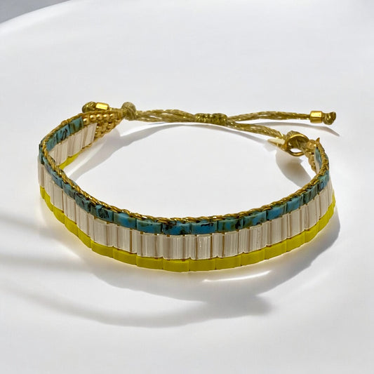 Bracelet en perles tissées "Vallon des Auffes"
