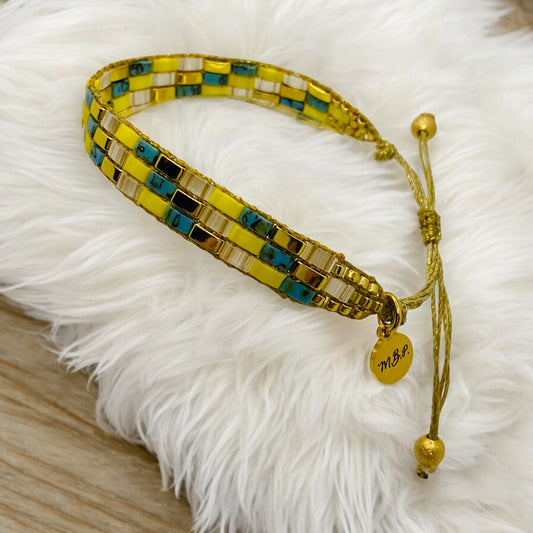 Bracelet en perles tissées "Vallon des Auffes"