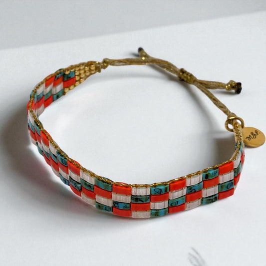 Bracelet en perles tissées "Vallon des Auffes"