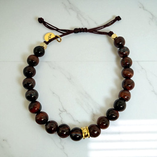 Bracelet homme - Chrysobéril "Oeil de chat"