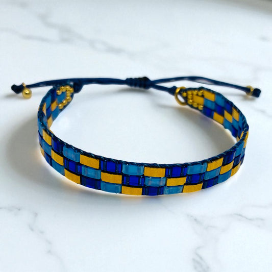 Bracelet en perles tissées "Vallon des Auffes"