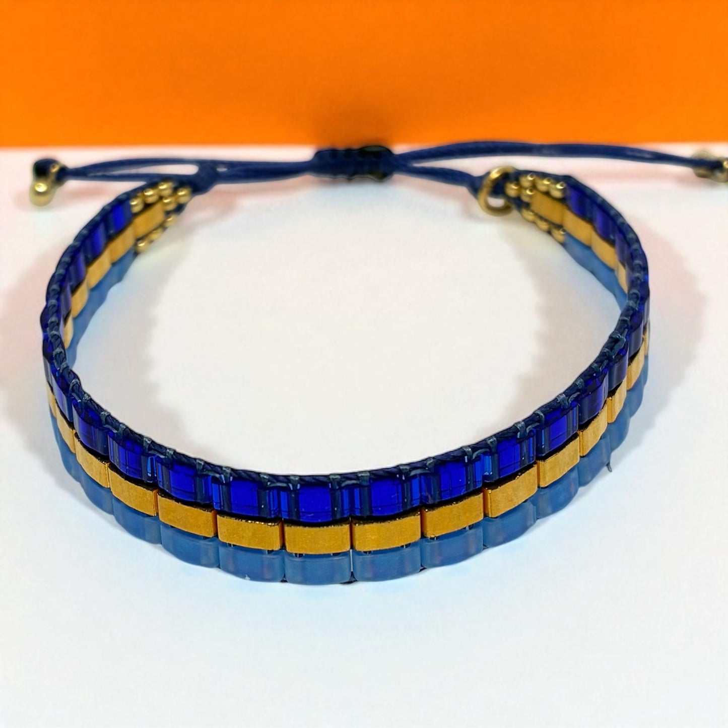 Bracelet en perles tissées "Vallon des Auffes"