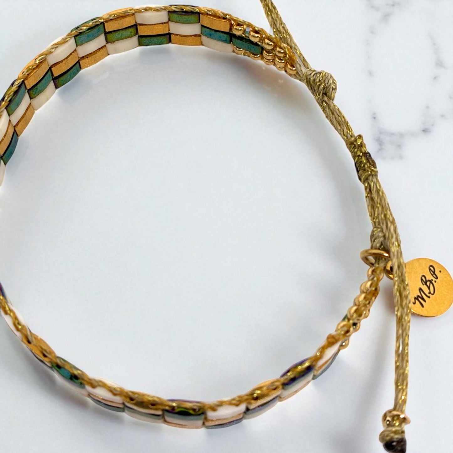 Bracelet en perles tissées "Vallon des Auffes"