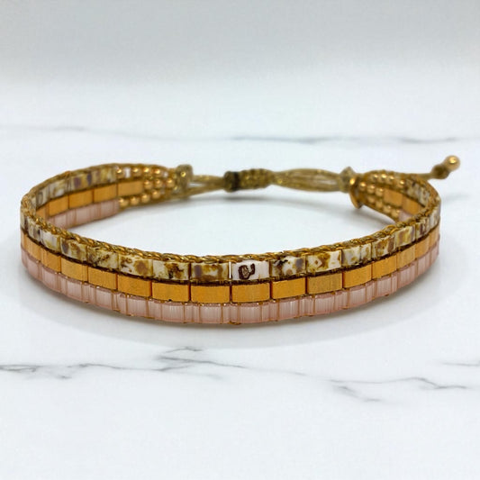 Bracelet en perles tissées "Vallon des Auffes"