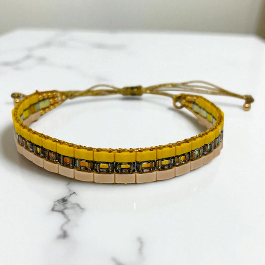 Bracelet en perles tissées "Vallon des Auffes"