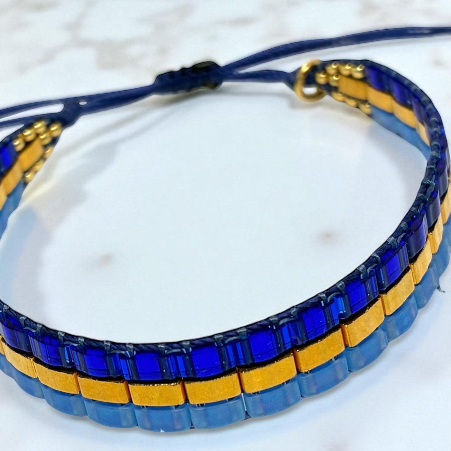 Bracelet en perles tissées "Vallon des Auffes"