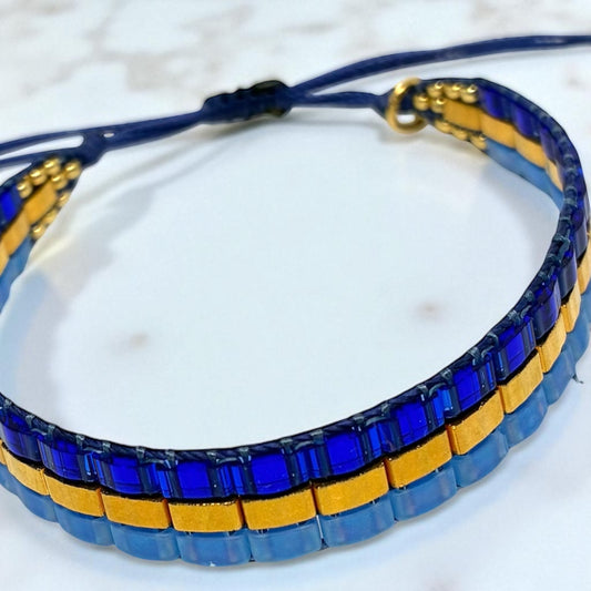 Bracelet en perles tissées "Vallon des Auffes"