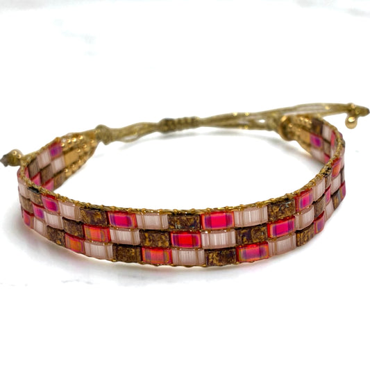 Bracelet en perles tissées "Vallon des Auffes"