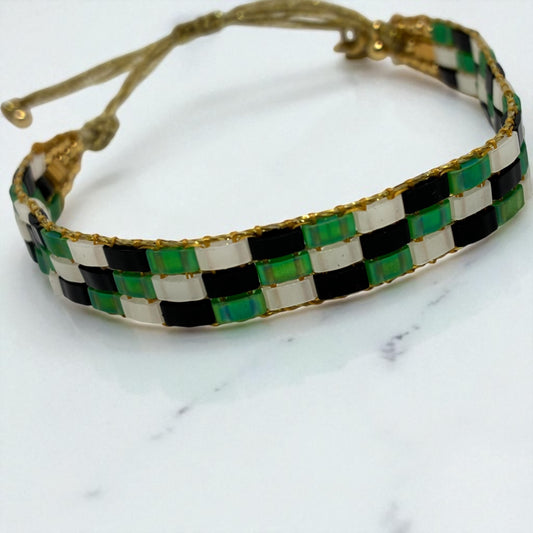 Bracelet en perles tissées "Vallon des Auffes"