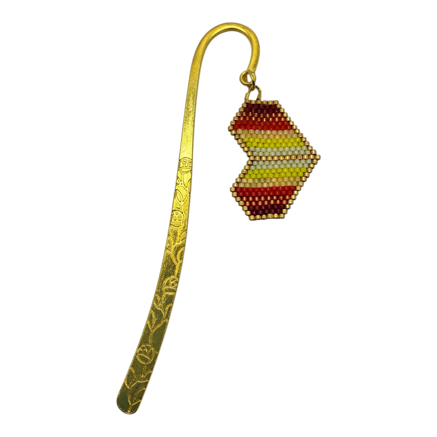 Marque-page coeur multicolore