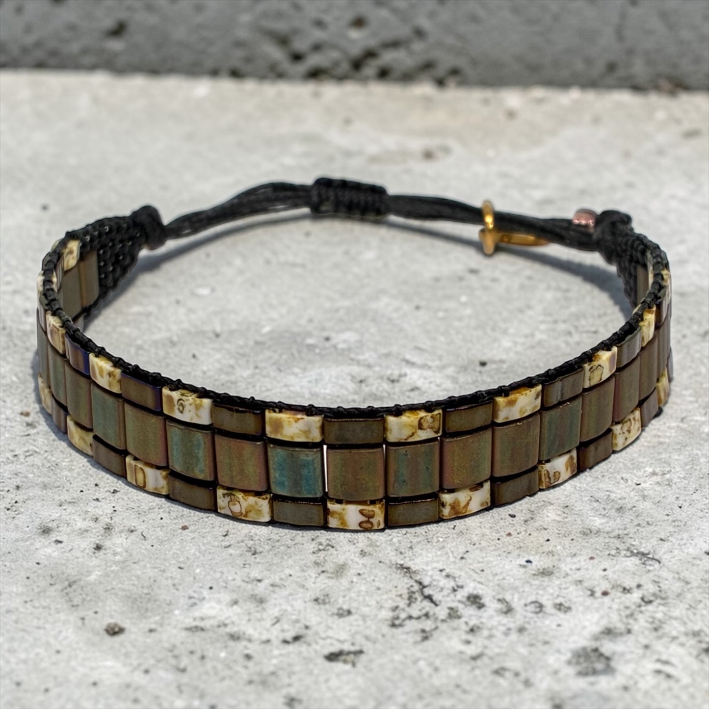 Bracelet en perles tissées "Vallon des Auffes"