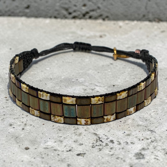 Bracelet en perles tissées "Vallon des Auffes"