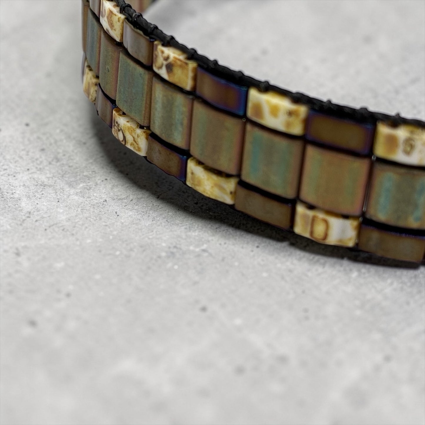 Bracelet en perles tissées "Vallon des Auffes"