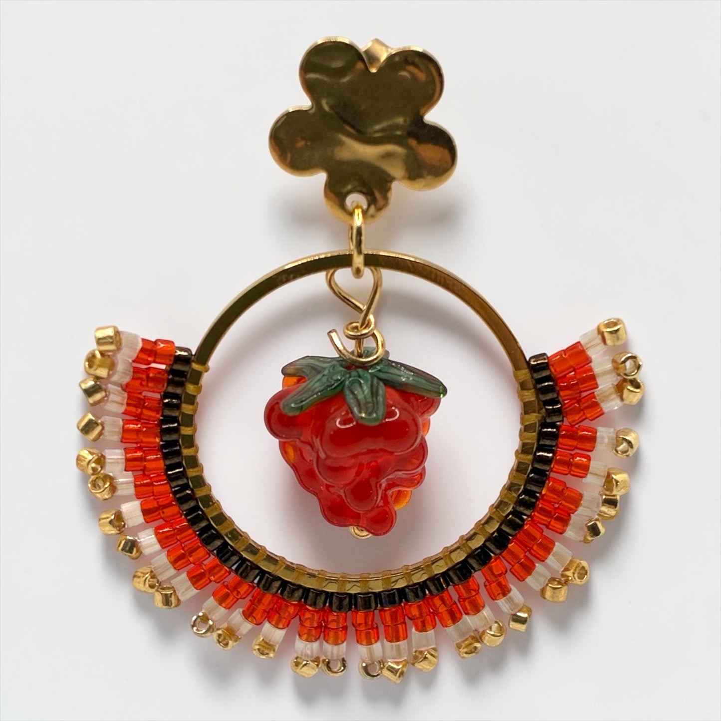 Boucles d'oreilles "Vergers de Provence" grand modèle