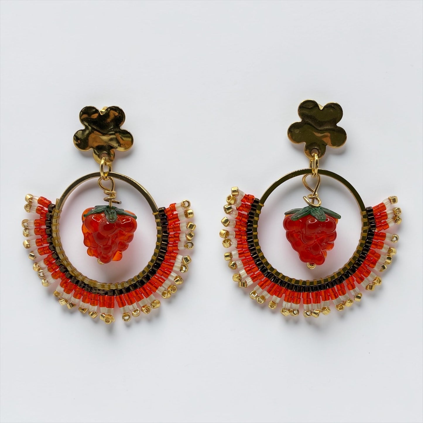 Boucles d'oreilles "Vergers de Provence" grand modèle