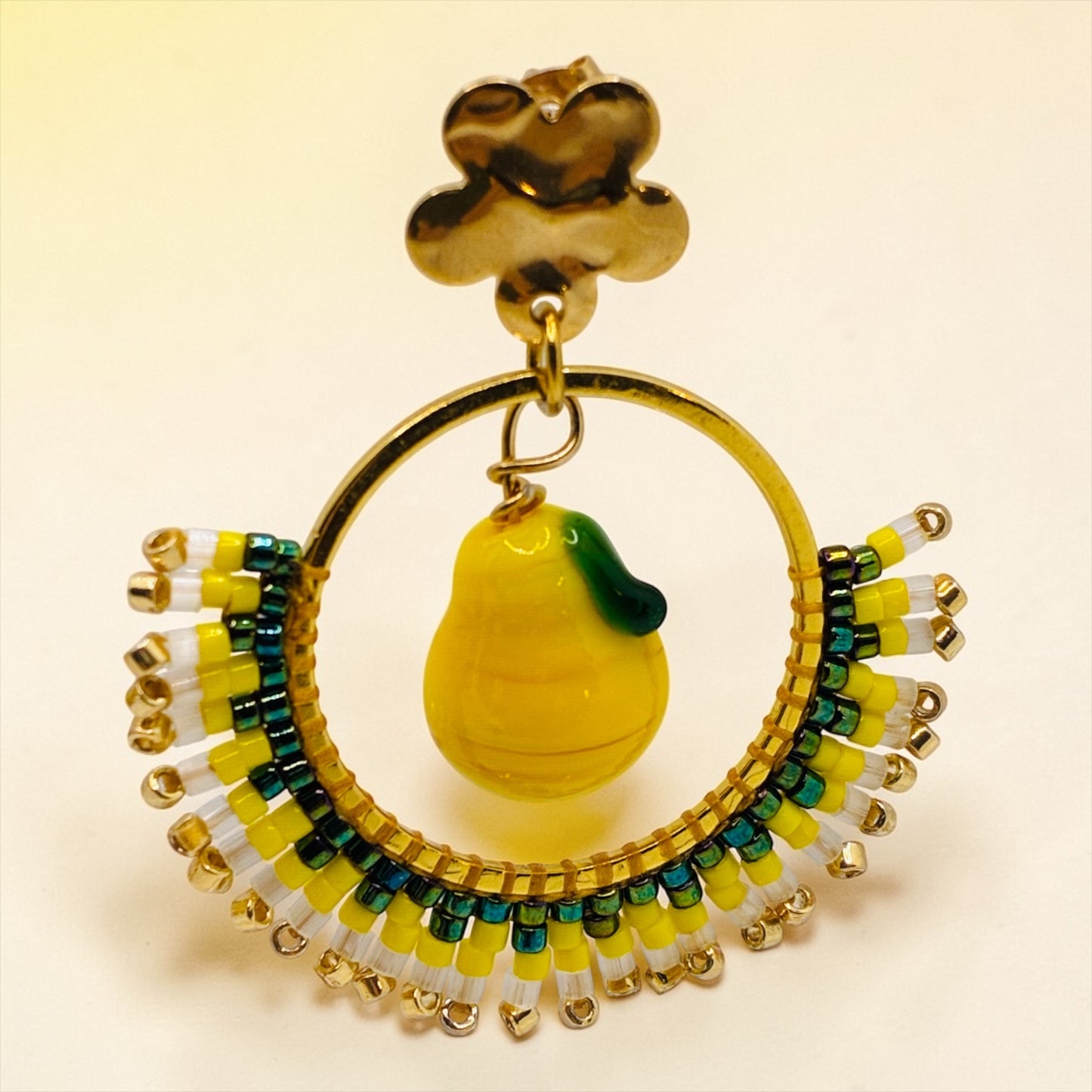 Boucles d'oreilles "Vergers de Provence" grand modèle