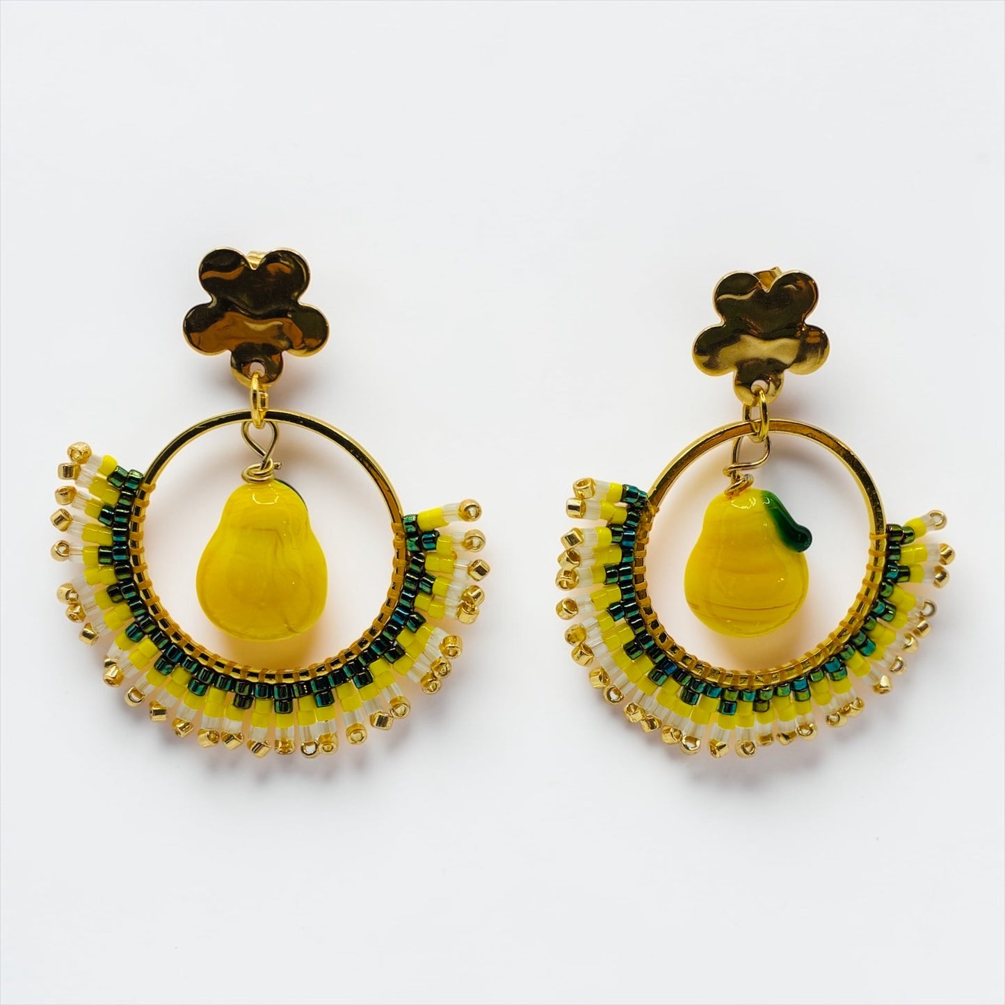 Boucles d'oreilles "Vergers de Provence" grand modèle