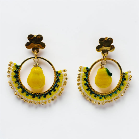 Boucles d'oreilles "Vergers de Provence" grand modèle