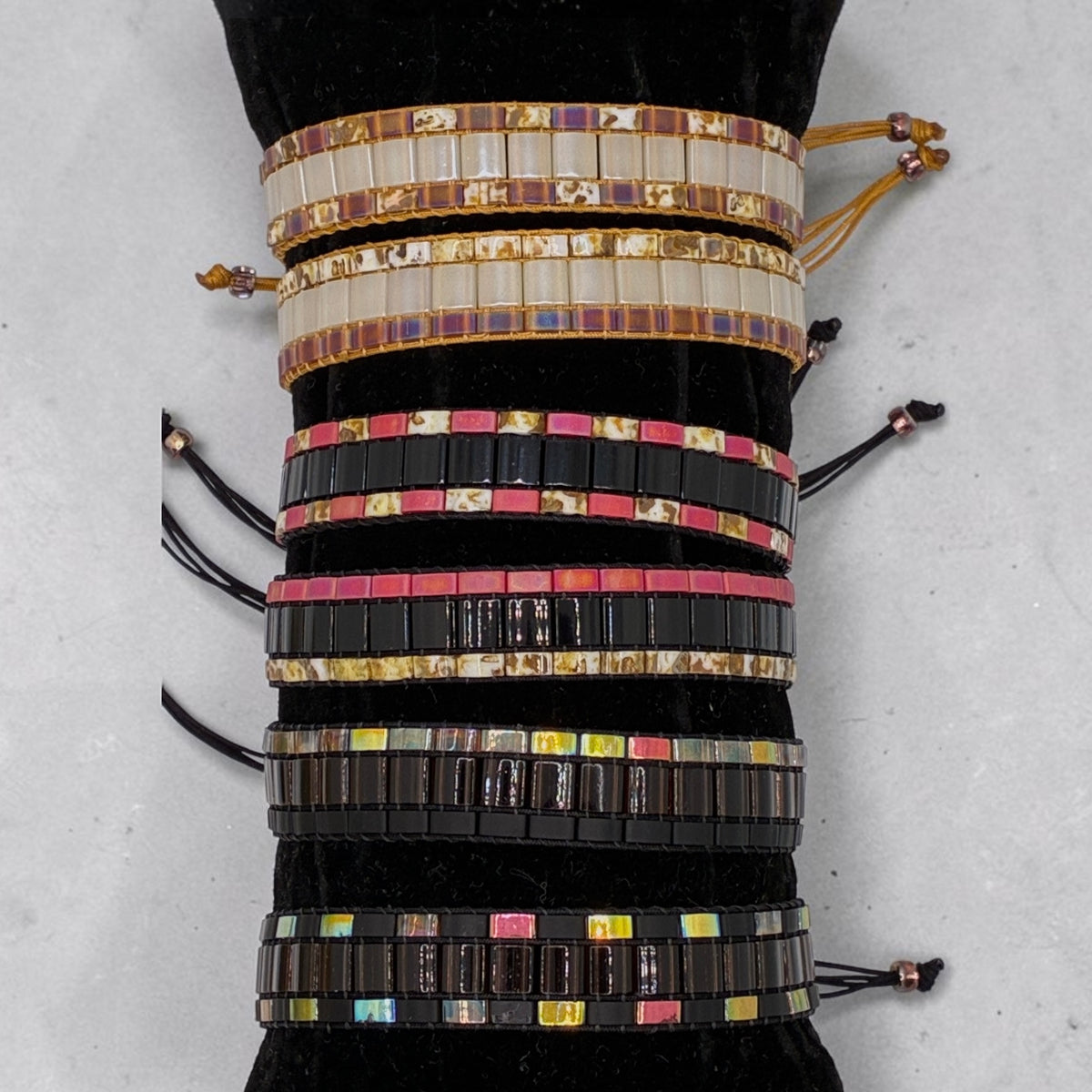 Bracelet en perles tissées "Vallon des Auffes"